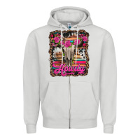 Dove Grey howdy valentine's day bull skull Zipper Hoodie - Jasminsmagicworld