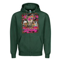 Sports Green howdy valentine's day bull skull Zipper Hoodie - Jasminsmagicworld