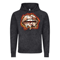 Vintage Black baseball lips Vintage Hoodie - Zillion Design Studio