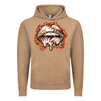 Vintage Coffee baseball lips Vintage Hoodie - Zillion Design Studio