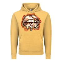Vintage Mustard baseball lips Vintage Hoodie - Zillion Design Studio