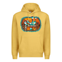 Antique Gold western cactus Premium Hoodie - AdoDesignShop