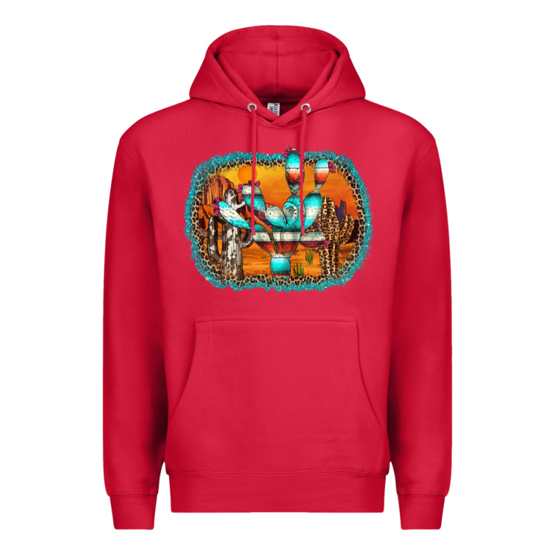Western Cactus Premium Hoodie by AdoDesignShop | Teevron