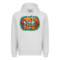 Dove Grey western cactus Premium Hoodie - AdoDesignShop