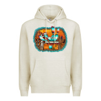 Oatmeal Heather western cactus Premium Hoodie - AdoDesignShop