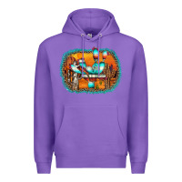 Purple western cactus Premium Hoodie - AdoDesignShop