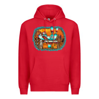 Red western cactus Premium Hoodie - AdoDesignShop