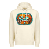 Sandshell western cactus Premium Hoodie - AdoDesignShop