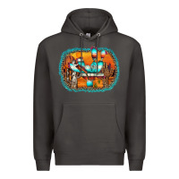 Smoke western cactus Premium Hoodie - AdoDesignShop