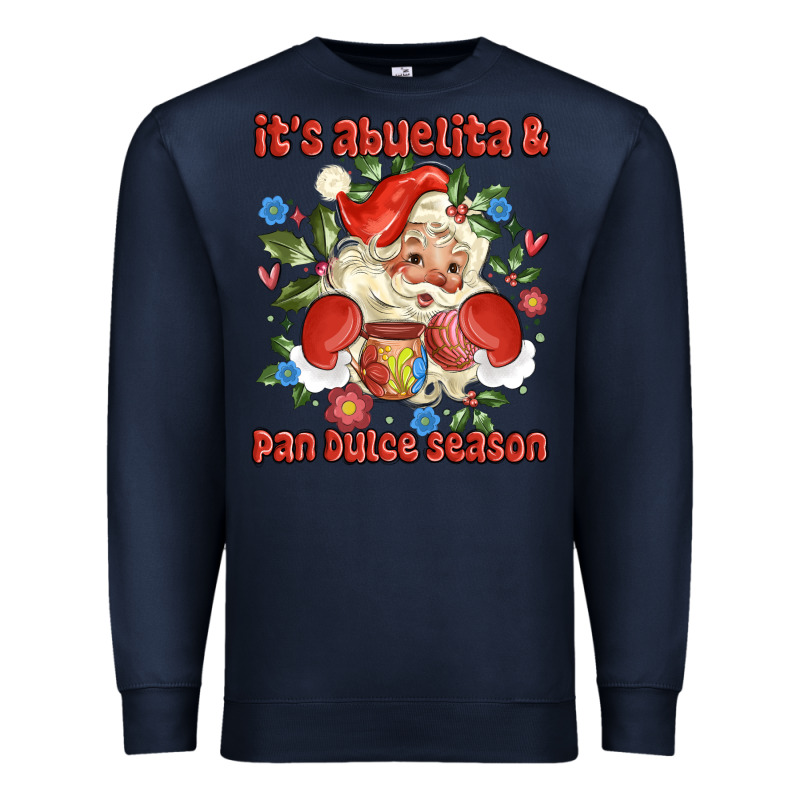 Its Abuelita And Pan Dulce Season Mexican Santa Premium Sweatshirt by MaliasSmallBusiness | Teevron