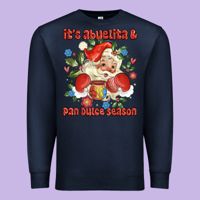 Its Abuelita And Pan Dulce Season Mexican Santa Premium Sweatshirt Designed By Maliassmallbusiness