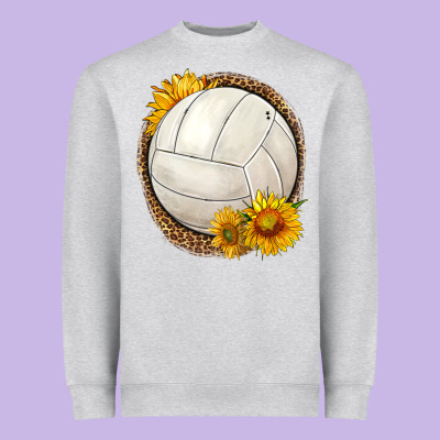 Western Volleyball With Sunflower Heavyweight Sweatshirt Designed By Hra Design Shop