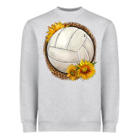 Heather Grey western volleyball with sunflower Heavyweight Sweatshirt - HRA Design Shop