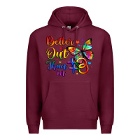 Burgundy better out than in Premium Hoodie - Artiststas
