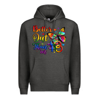 Charcoal Heather better out than in Premium Hoodie - Artiststas