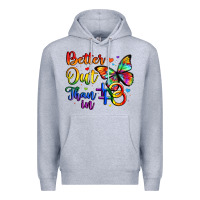 Heather Grey better out than in Premium Hoodie - Artiststas