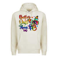 Oatmeal Heather better out than in Premium Hoodie - Artiststas