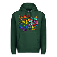 Sports Green better out than in Premium Hoodie - Artiststas