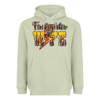 Matcha firefighter wife lightning bolt Heavyweight Hoodie - NancyCooperArtShop