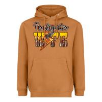 Meerkat firefighter wife lightning bolt Heavyweight Hoodie - NancyCooperArtShop