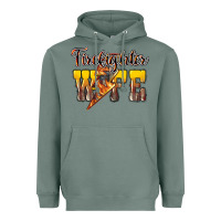 Sage firefighter wife lightning bolt Heavyweight Hoodie - NancyCooperArtShop