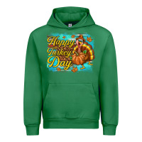 Emerald Happy Turkey Day Urban Hoodie - texasbilliewilder