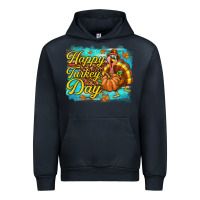 Navy Happy Turkey Day Urban Hoodie - texasbilliewilder