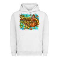 Pigment Lunar Rock Happy Turkey Day Urban Hoodie - texasbilliewilder