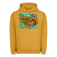 Pigment Peanut Butter Happy Turkey Day Urban Hoodie - texasbilliewilder