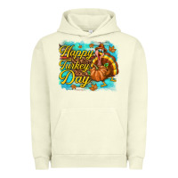 Pigment Pistachio Happy Turkey Day Urban Hoodie - texasbilliewilder