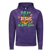 Cloud Purple Fall for Jesus He Never Leaves Vintage Hoodie - texasbilliewilder