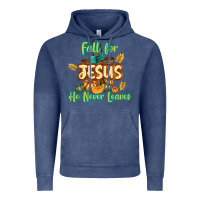 Vintage Denim Fall for Jesus He Never Leaves Vintage Hoodie - texasbilliewilder