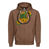 Chestnut western horseshoe sunflower cactus Zipper Hoodie - BarkalooDesign