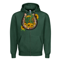 Sports Green western horseshoe sunflower cactus Zipper Hoodie - BarkalooDesign