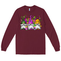 Burgundy mardi gras gnomes Long Sleeve Tee - Jasminsmagicworld