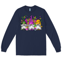 Navy mardi gras gnomes Long Sleeve Tee - Jasminsmagicworld