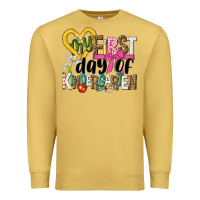 Antique Gold my first day of kindergarten Premium Sweatshirt - NancyCooperArtShop