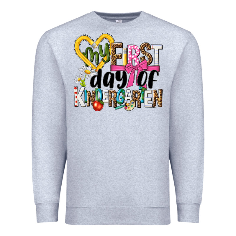 My First Day Of Kindergarten Premium Sweatshirt by NancyCooperArtShop | Teevron