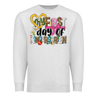 Oatmeal Heather my first day of kindergarten Premium Sweatshirt - NancyCooperArtShop