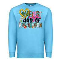 Ocean Blue my first day of kindergarten Premium Sweatshirt - NancyCooperArtShop