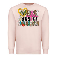 Pale Pink my first day of kindergarten Premium Sweatshirt - NancyCooperArtShop