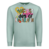 Seafoam my first day of kindergarten Premium Sweatshirt - NancyCooperArtShop