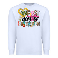 White my first day of kindergarten Premium Sweatshirt - NancyCooperArtShop