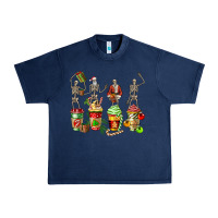 Navy christmas skeleton coffee cups Urban Heavy Tee - FaDigitalArtStudio