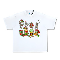 White christmas skeleton coffee cups Urban Heavy Tee - FaDigitalArtStudio