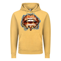 Vintage Mustard american football lips Vintage Hoodie - Zillion Design Studio