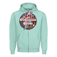 Seafoam Western American Babe Patriotic Zipper Hoodie - LillyAllenDesigns