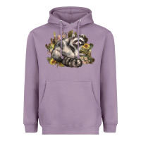 Lavender floral racoon western Heavyweight Hoodie - NancyCooperArtShop