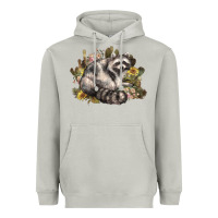Moon Dust floral racoon western Heavyweight Hoodie - NancyCooperArtShop