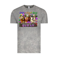 Cloud Rock happy mardi gras heifer Vintage Tee - RacoonDesign